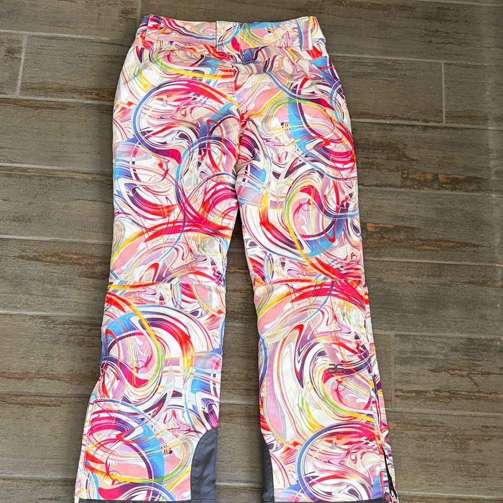 Arctix Women's Multicolor Swirl Snow Pants - Pink, Red, Blue, Yellow - Picture 3 of 3